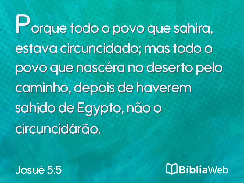 Josué 5:5 em imagem para compartilhar