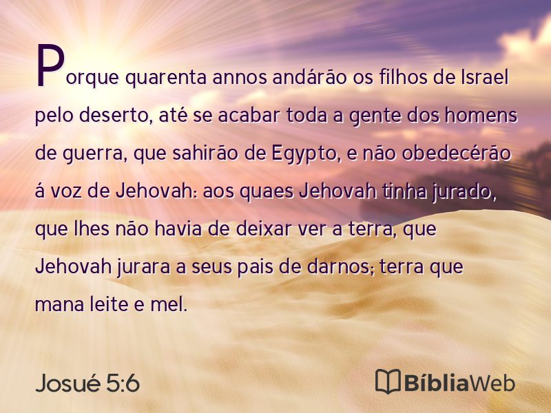 Josué 5:6 em imagem para compartilhar