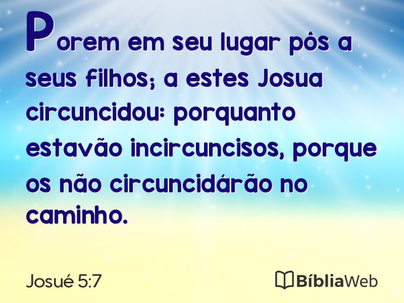 Josué 5:7 em imagem para compartilhar