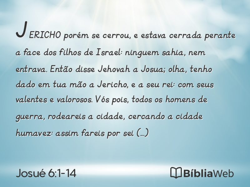 Josué 6:1-14 em imagem para compartilhar