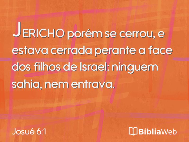Josué 6:1 em imagem para compartilhar