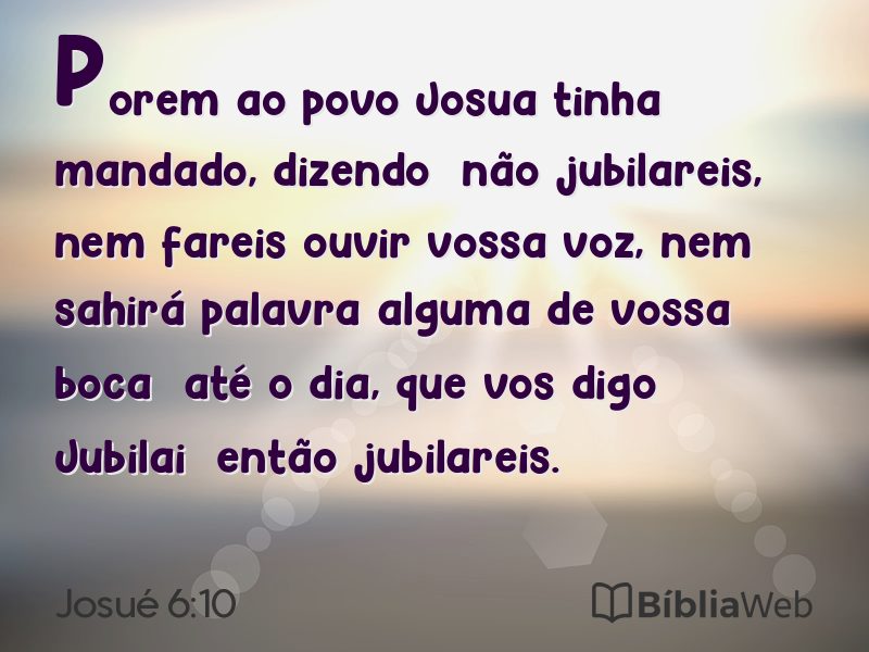 Josué 6:10 em imagem para compartilhar