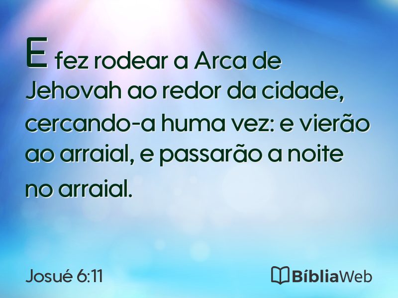 Josué 6:11 em imagem para compartilhar