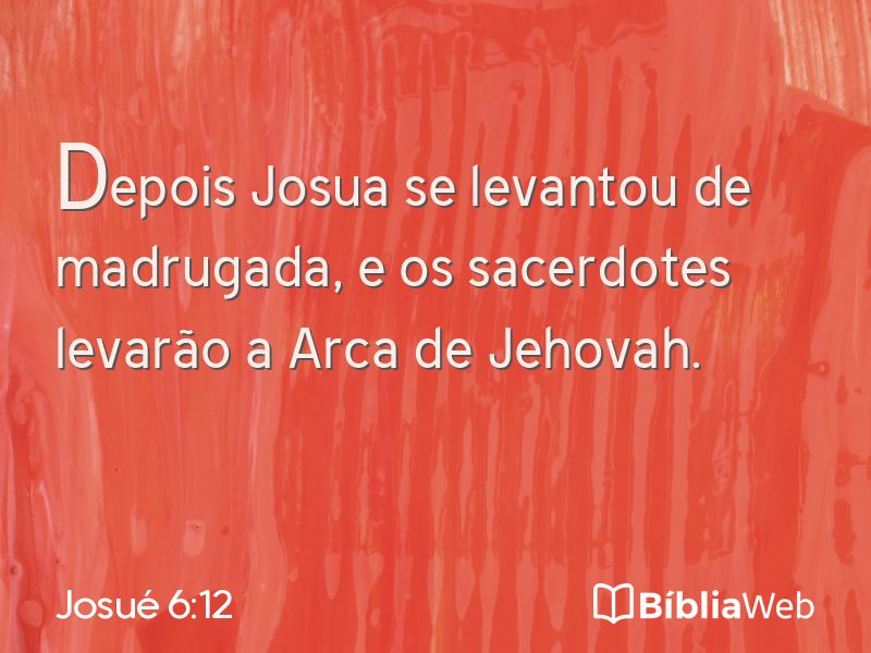 Josué 6:12 em imagem para compartilhar