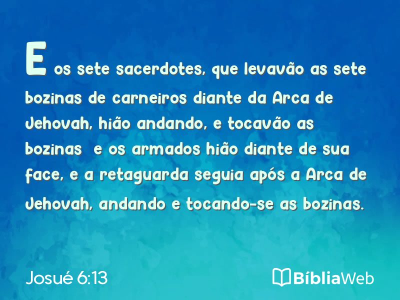 Josué 6:13 em imagem para compartilhar