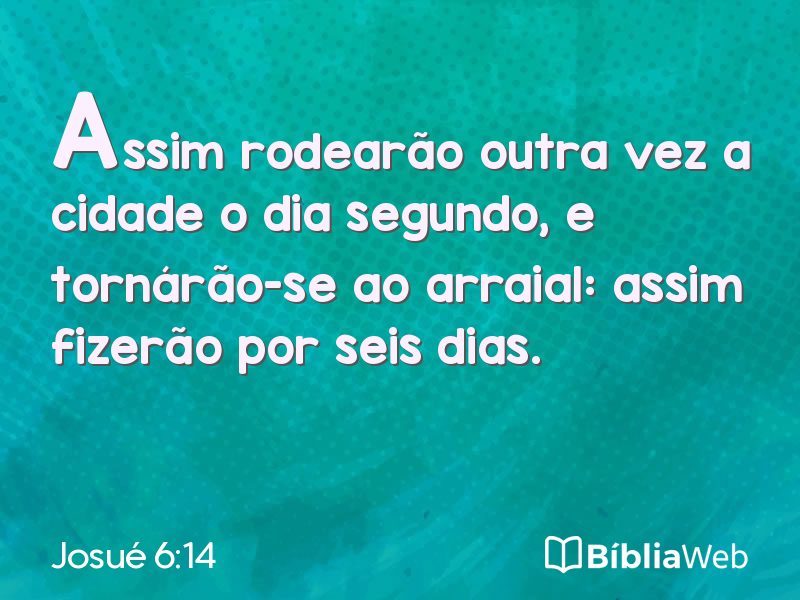 Josué 6:14 em imagem para compartilhar