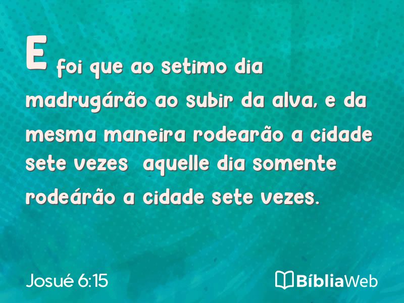 Josué 6:15 em imagem para compartilhar