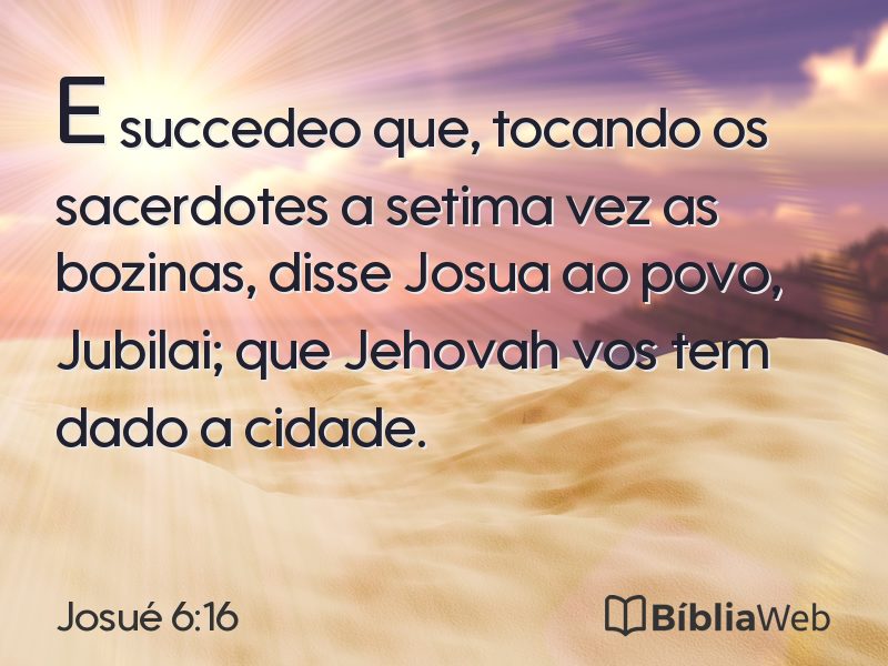 Josué 6:16 em imagem para compartilhar
