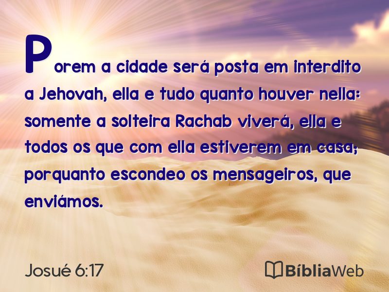 Josué 6:17 em imagem para compartilhar