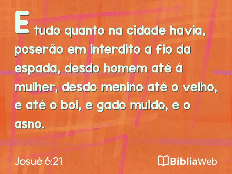 Josué 6:21 em imagem para compartilhar