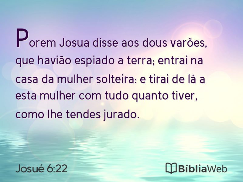 Josué 6:22 em imagem para compartilhar