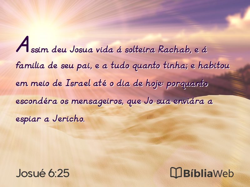 Josué 6:25 em imagem para compartilhar