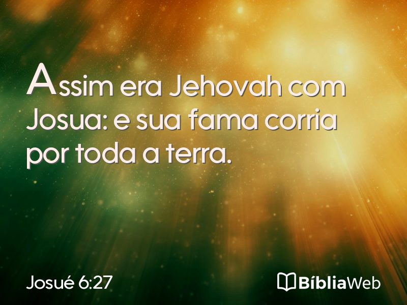 Josué 6:27 em imagem para compartilhar