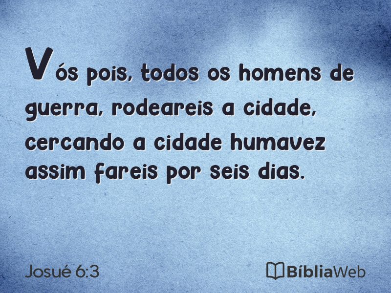 Josué 6:3 em imagem para compartilhar