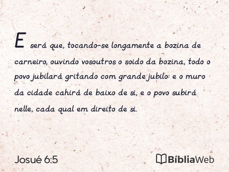 Josué 6:5 em imagem para compartilhar