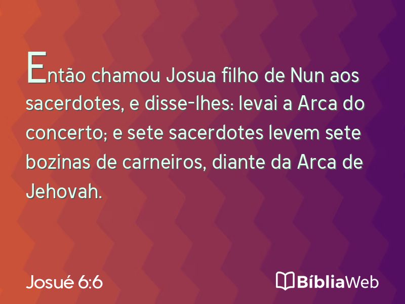 Josué 6:6 em imagem para compartilhar