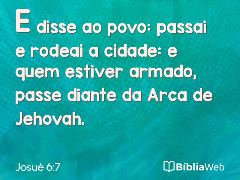 Josué 6:7 em imagem para compartilhar