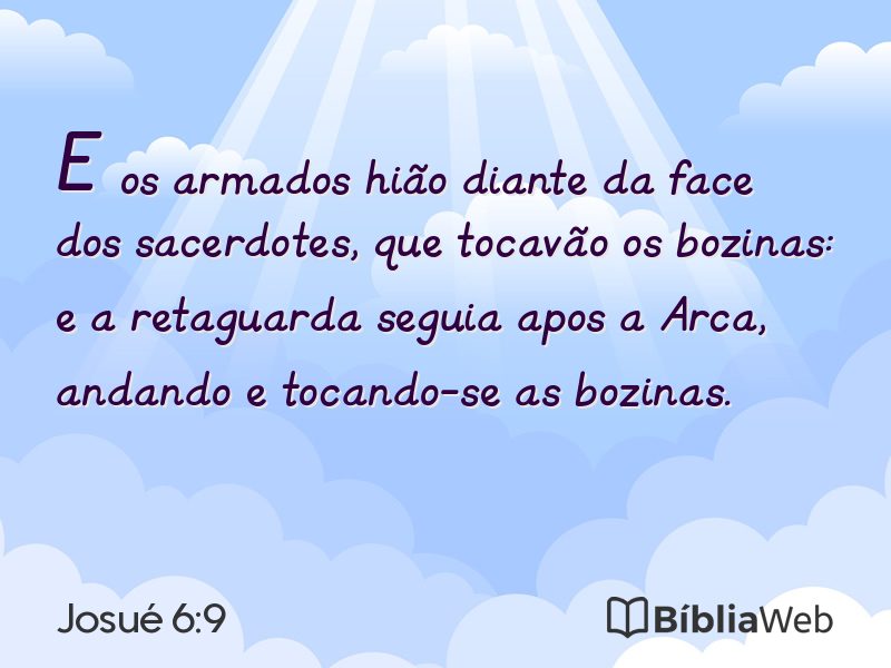 Josué 6:9 em imagem para compartilhar