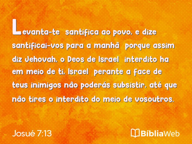 Josué 7:13 em imagem para compartilhar