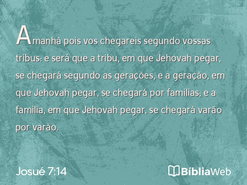 Josué 7:14 em imagem para compartilhar
