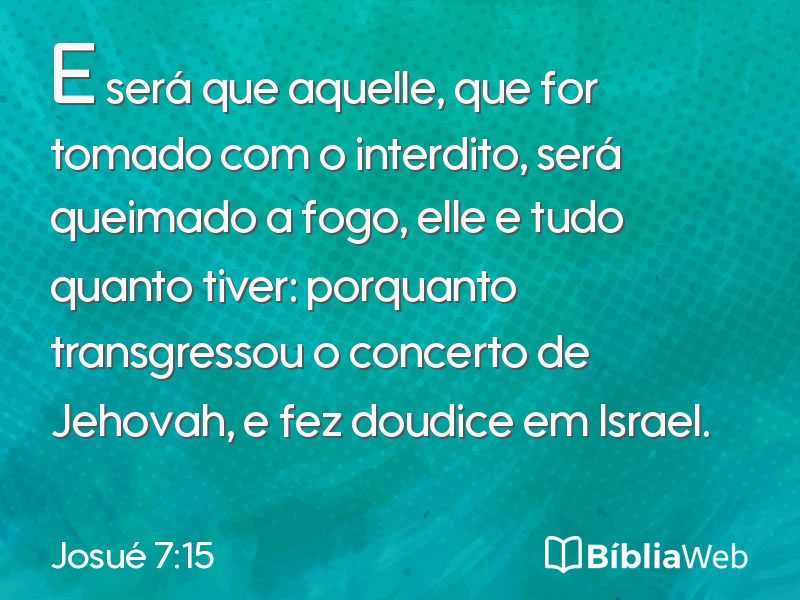 Josué 7:15 em imagem para compartilhar