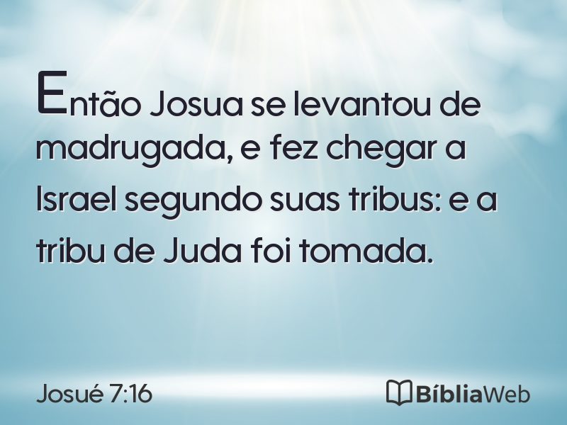 Josué 7:16 em imagem para compartilhar