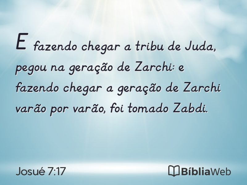 Josué 7:17 em imagem para compartilhar
