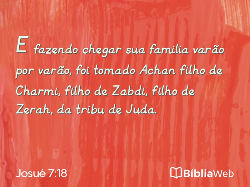 Josué 7:18 em imagem para compartilhar