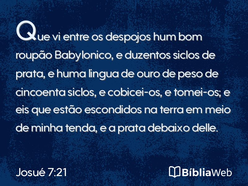 Josué 7:21 em imagem para compartilhar
