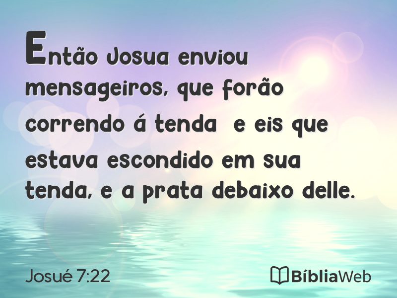 Josué 7:22 em imagem para compartilhar