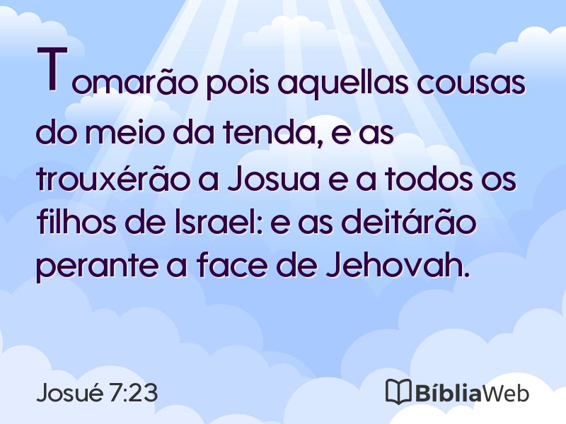 Josué 7:23 em imagem para compartilhar