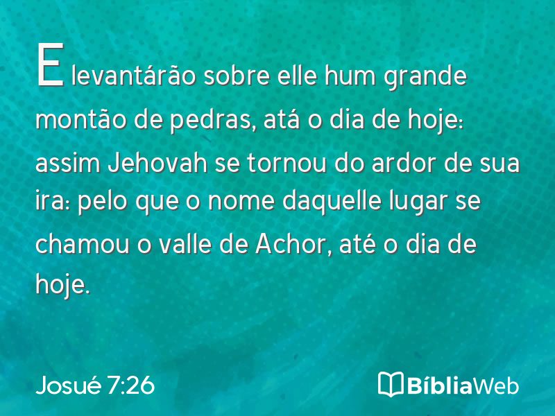 Josué 7:26 em imagem para compartilhar