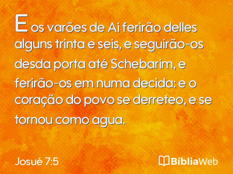 Josué 7:5 em imagem para compartilhar