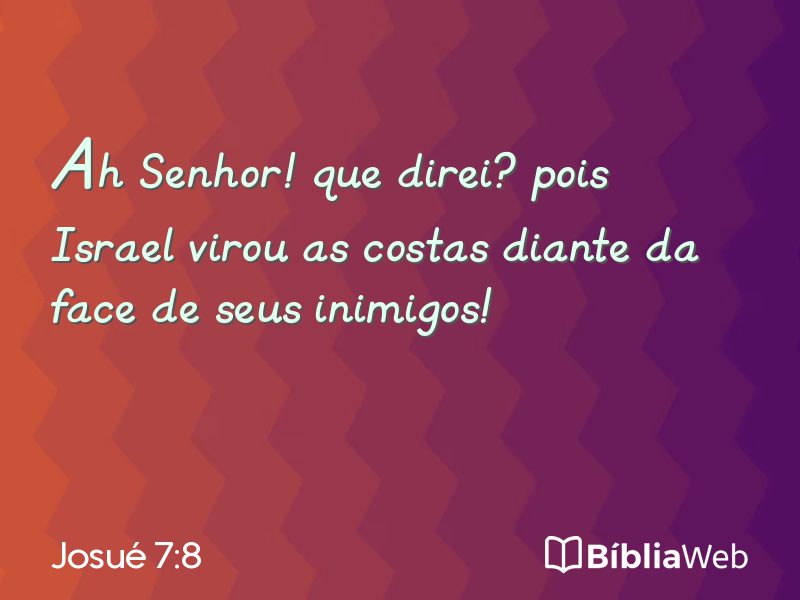 Josué 7:8 em imagem para compartilhar