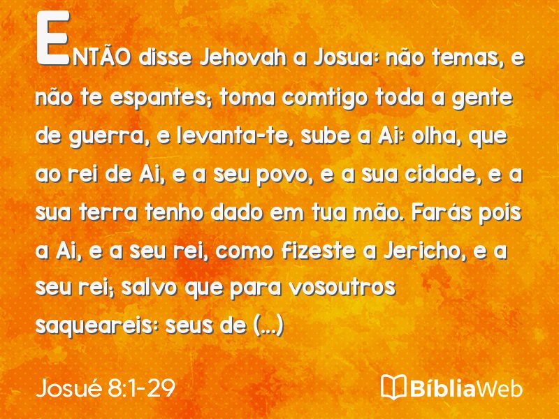 Josué 8:1-29 em imagem para compartilhar