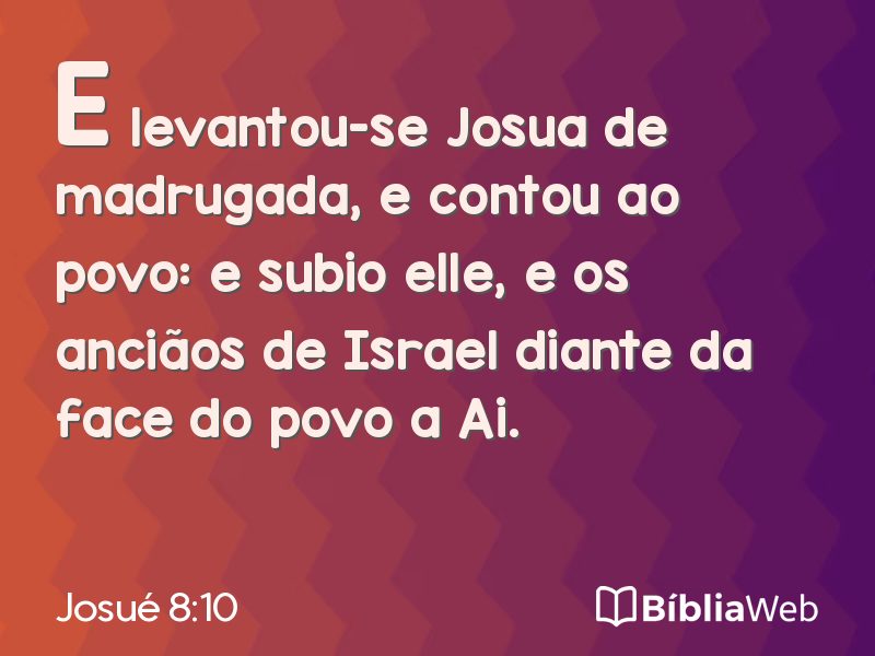 Josué 8:10 em imagem para compartilhar
