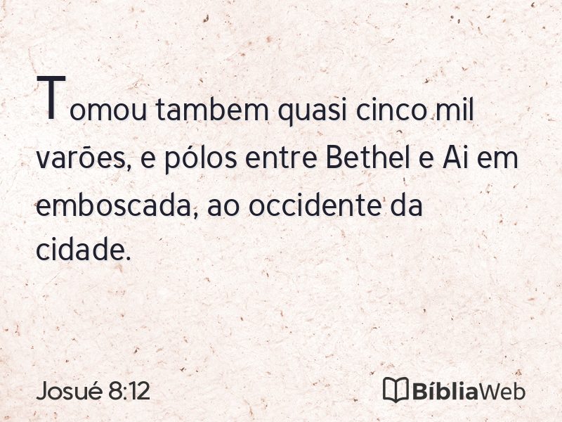 Josué 8:12 em imagem para compartilhar