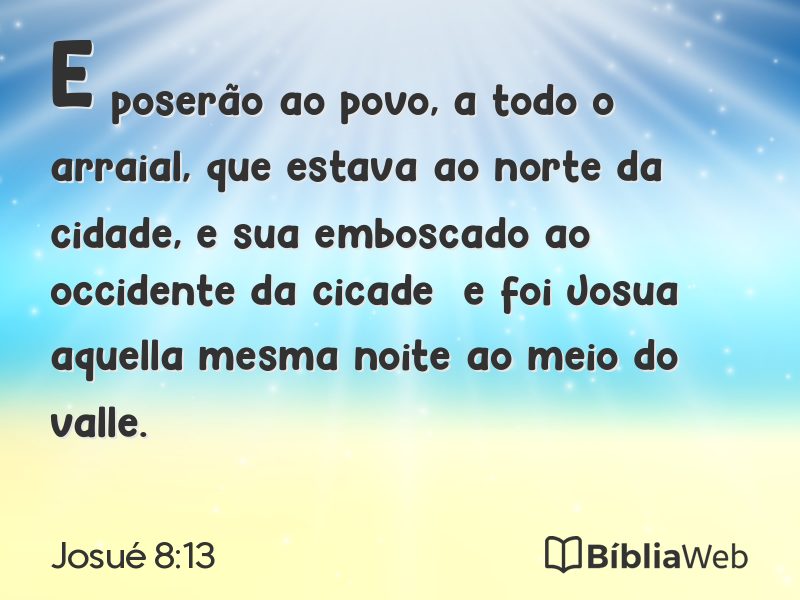 Josué 8:13 em imagem para compartilhar