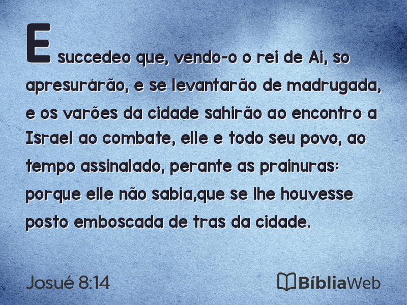 Josué 8:14 em imagem para compartilhar