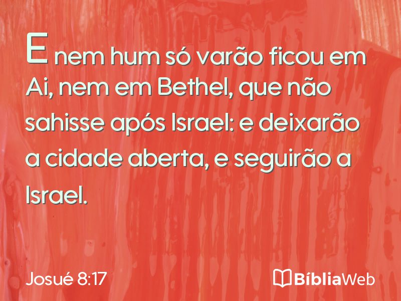 Josué 8:17 em imagem para compartilhar