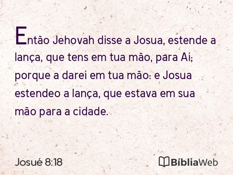 Josué 8:18 em imagem para compartilhar