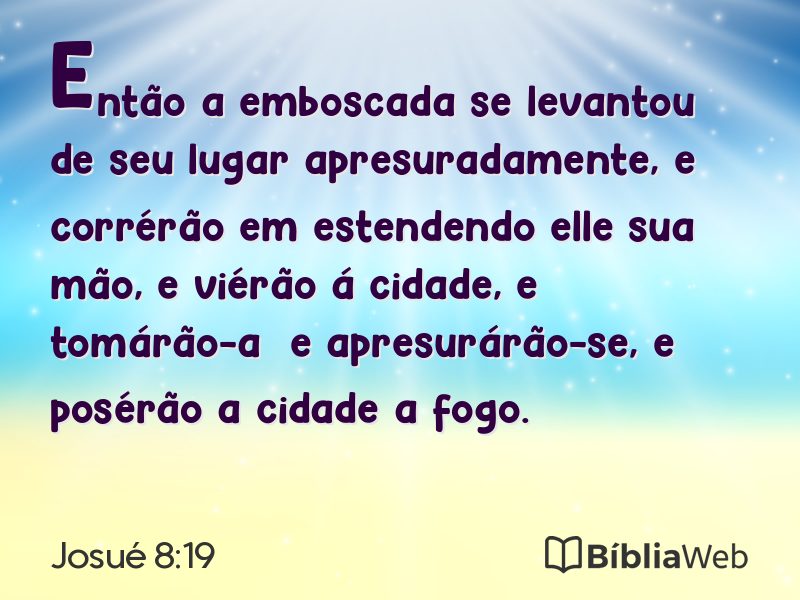 Josué 8:19 em imagem para compartilhar
