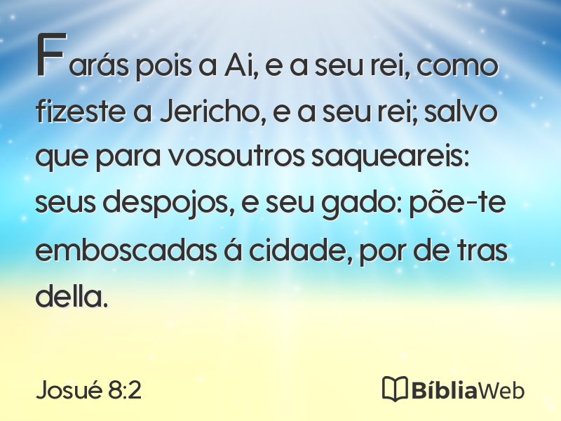 Josué 8:2 em imagem para compartilhar