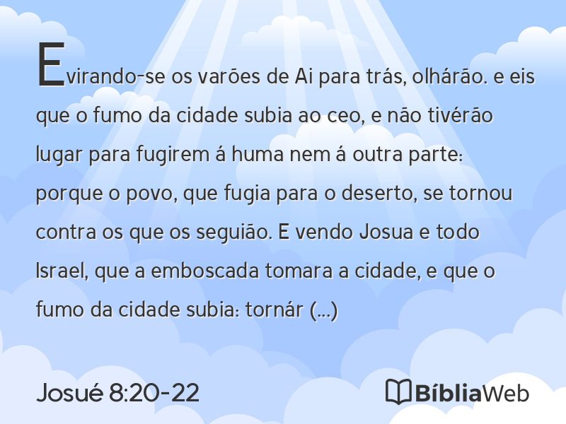 Josué 8:20-22 em imagem para compartilhar