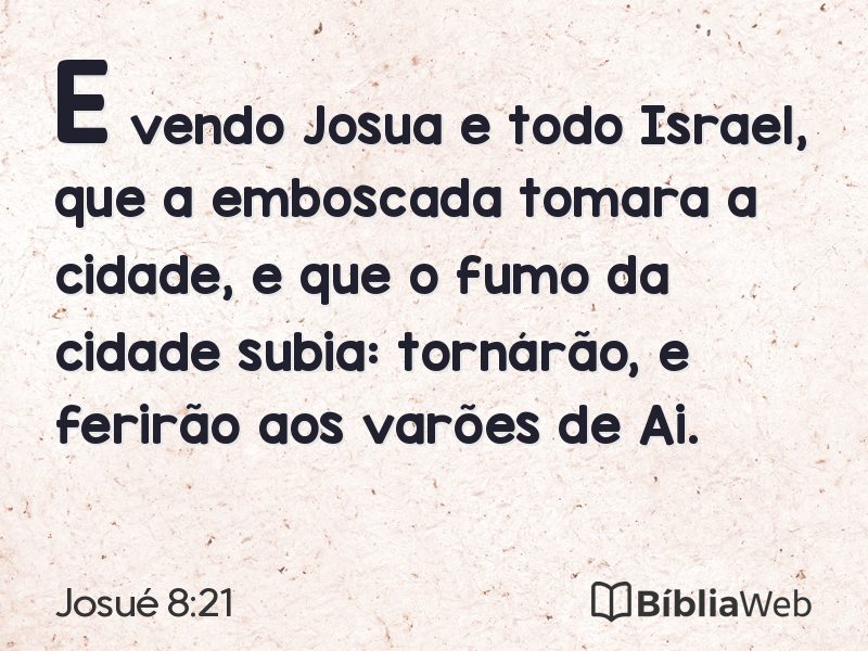 Josué 8:21 em imagem para compartilhar