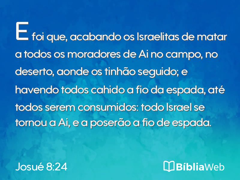 Josué 8:24 em imagem para compartilhar
