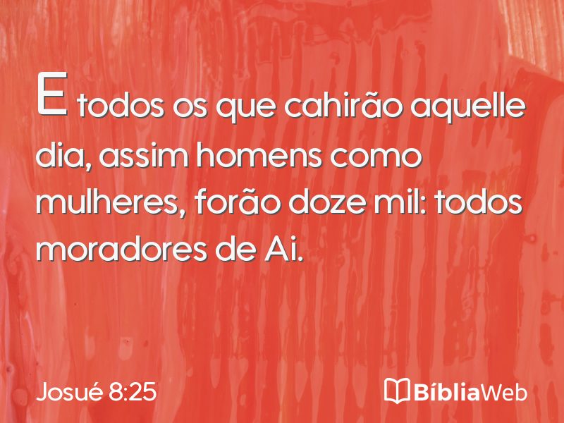 Josué 8:25 em imagem para compartilhar