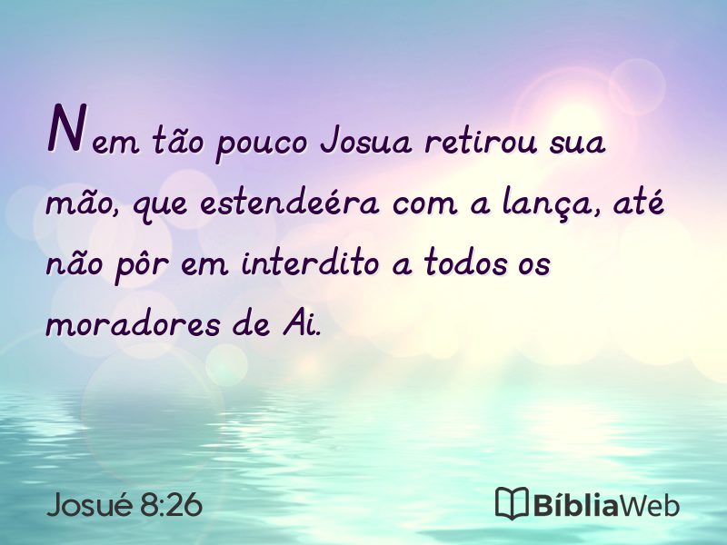 Josué 8:26 em imagem para compartilhar