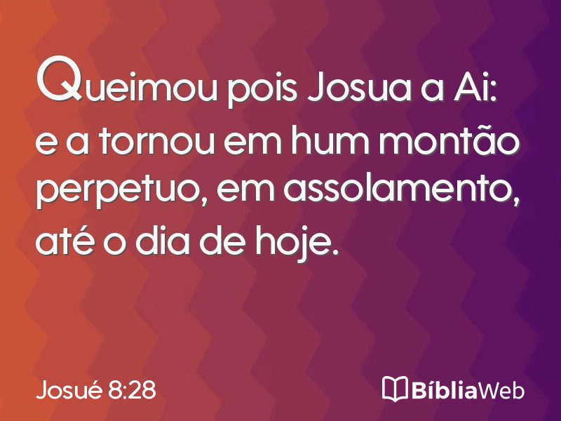 Josué 8:28 em imagem para compartilhar