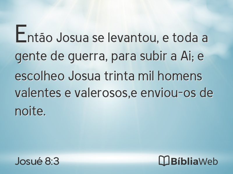 Josué 8:3 em imagem para compartilhar